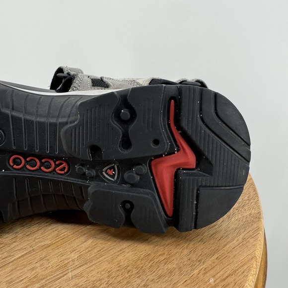 ECCO Sandal‎ Offroad Yucatan Slingback Beige Gray Leather Woman's 41 US 10-10.5 - Picture 12 of 15